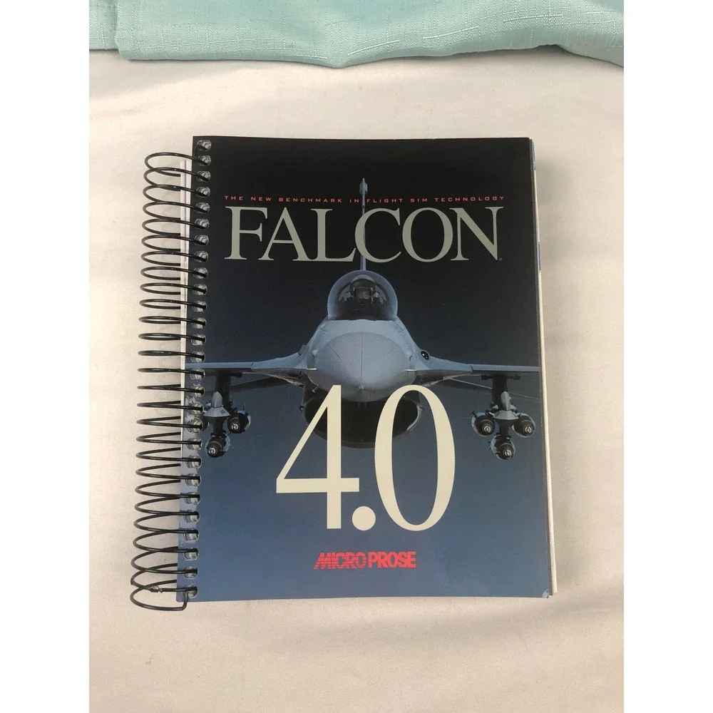 Falcon 4.0 MicroProse Flight Sim Manual First Edition 1998 Spiral Bound No CD
